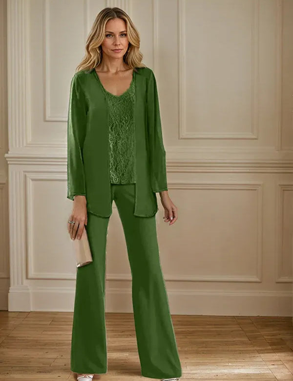 Chiffon Mother of the Bride Pantsuits with Jacket