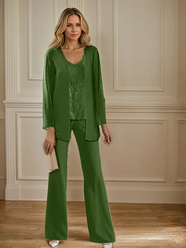 Chiffon Mother of the Bride Pantsuits with Jacket