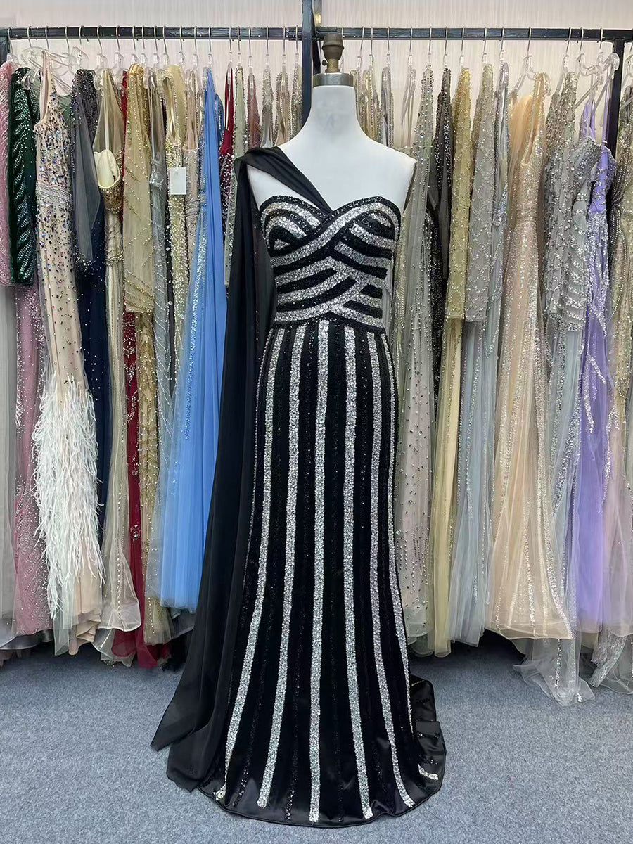 One-ShoulderSequinStripeGownwithChiffonCape_2.jpg