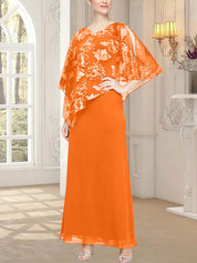 Robe longue en maille pailletée avec corsage asymétrique fantaisie superposé 