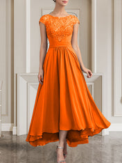 A-line Scoop Floor-Length Lace Chiffon Mother of the Bride Dress With Sequins