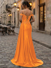 Emerald Green Beaded Corset Satin Long Prom Dress