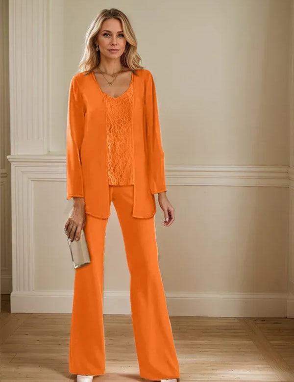 Chiffon Mother of the Bride Pantsuits with Jacket