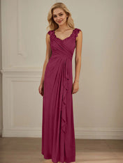 Champagne A-Line Sweetheart Neckline Pleated Mesh Dress