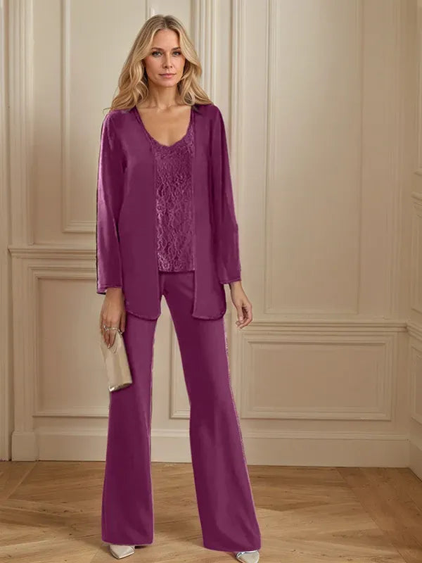 Chiffon Mother of the Bride Pantsuits with Jacket