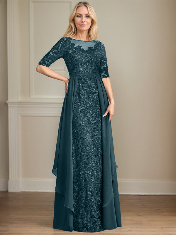 Chiffon Lace Maxi Dress