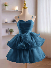 A-Line Ruffles Tiered Short Homecoming Dress
