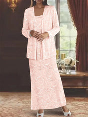 Chiffon Mother of the Bride Dresses with Sequins & Jacket