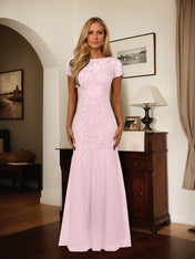 Dark Navy Mermaid Scoop Sequins Tulle Dress