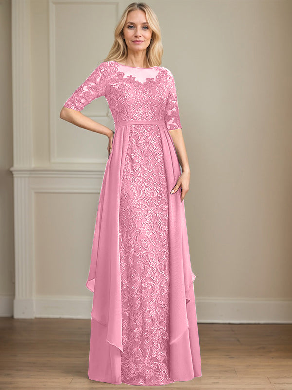 Chiffon Lace Maxi Dress