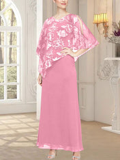 Long Glitter Mesh Dress with Novelty Asymmetric Overlay Bodice