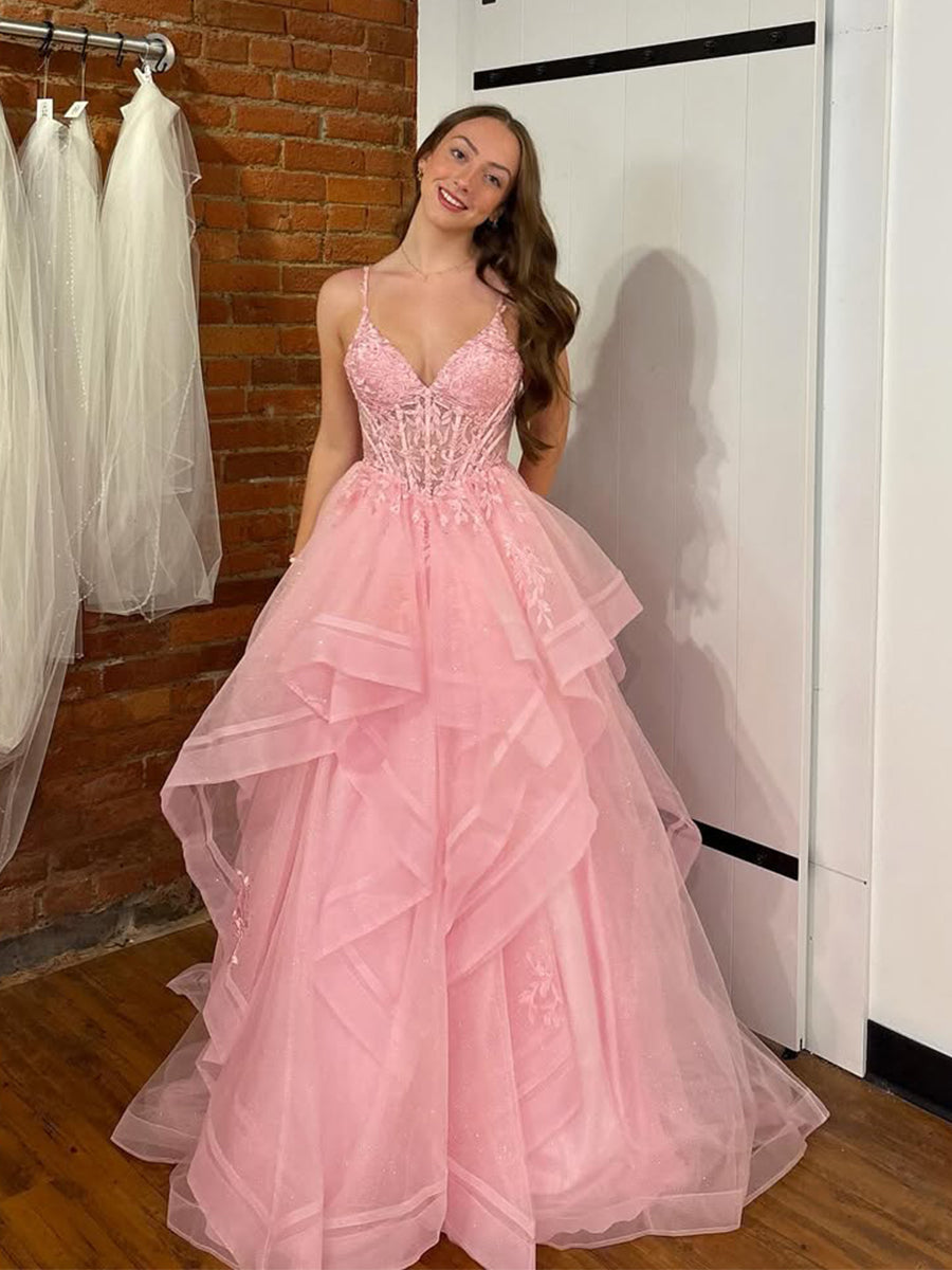 PinkALineTieredTulleLongPromDresswithLaceApplique_1.jpg