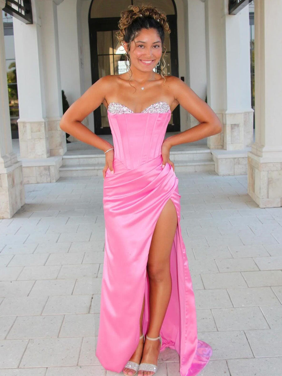 PinkBeadedNeckPleatedMermaidLongPromDresswithSlit_2.jpg