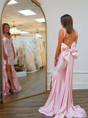 Pink Dramatic Ruffle Prom Gown with Sheer Corset Bodice