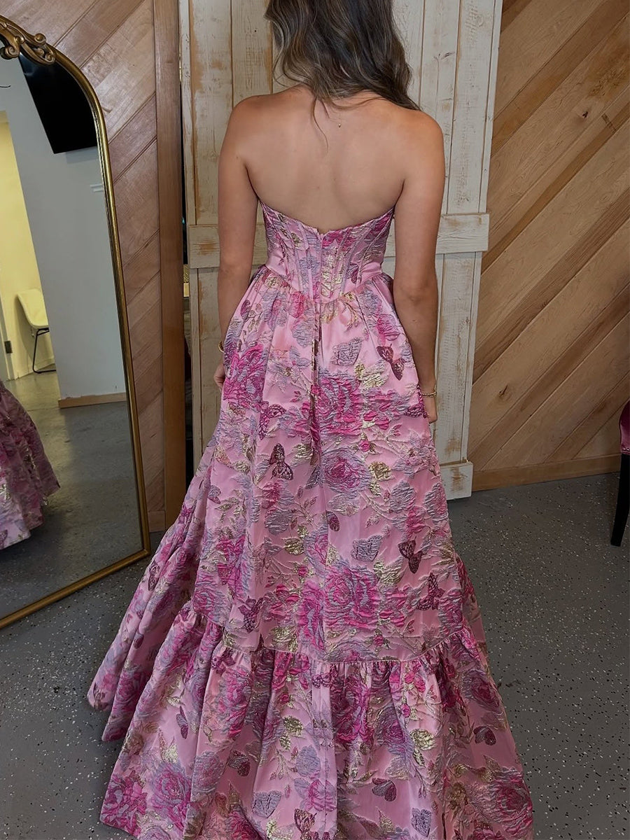 PinkFloralStraplessJacquardCorsetA-LinePromDress_1.jpg