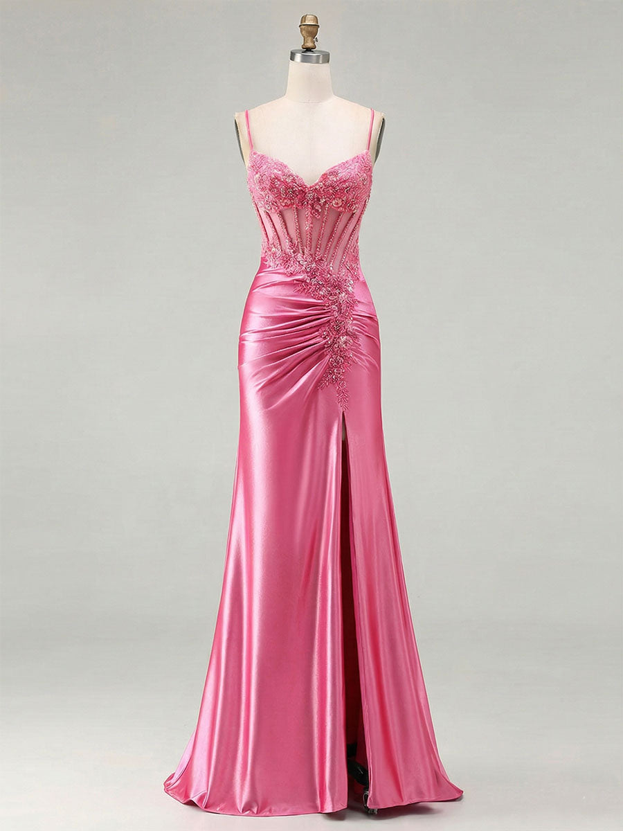 PinkSatinSpaghettiStrapBeadedSheerCorsetPromDresswithRuchedSlit_2.jpg