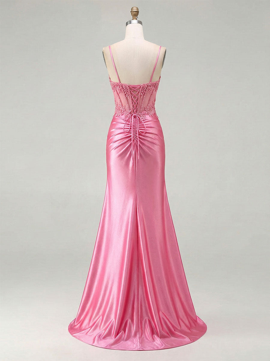 PinkSatinSpaghettiStrapBeadedSheerCorsetPromDresswithRuchedSlit_5.jpg