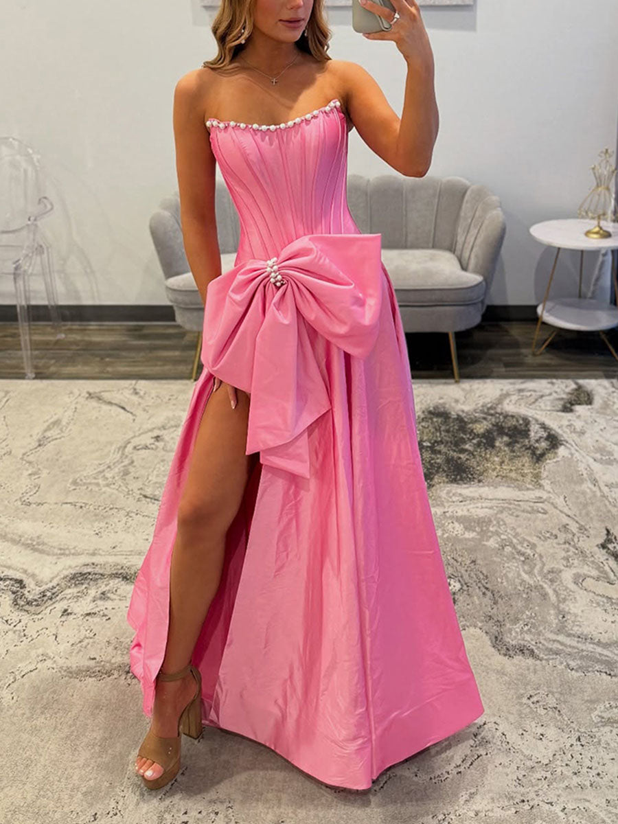 PinkStraplessPearlNecklineCorsetLongPromDresswithBow_2.jpg