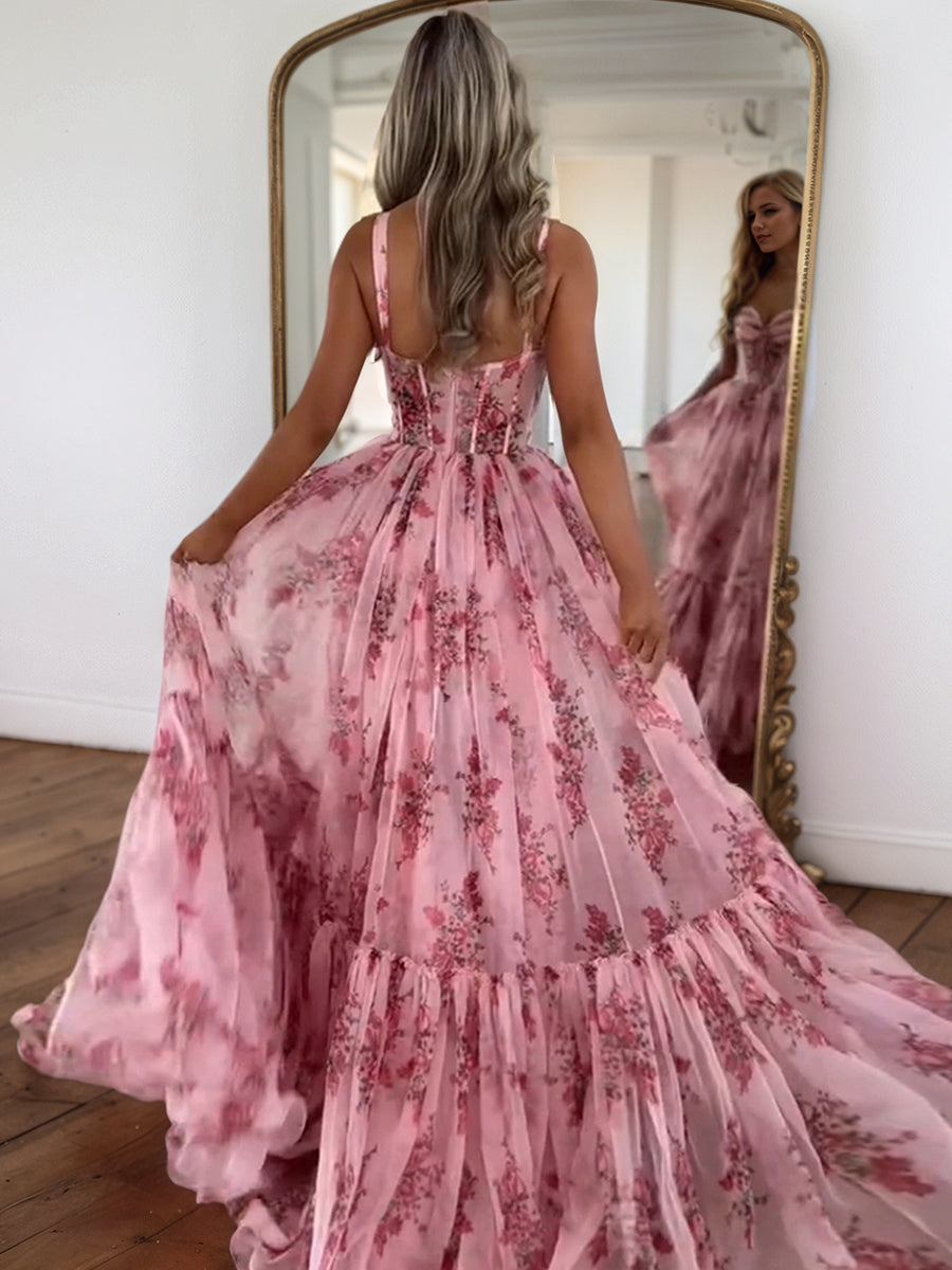PinkSweetheartALineFloralPrintedChiffonLongPromDressWithBow_3.jpg