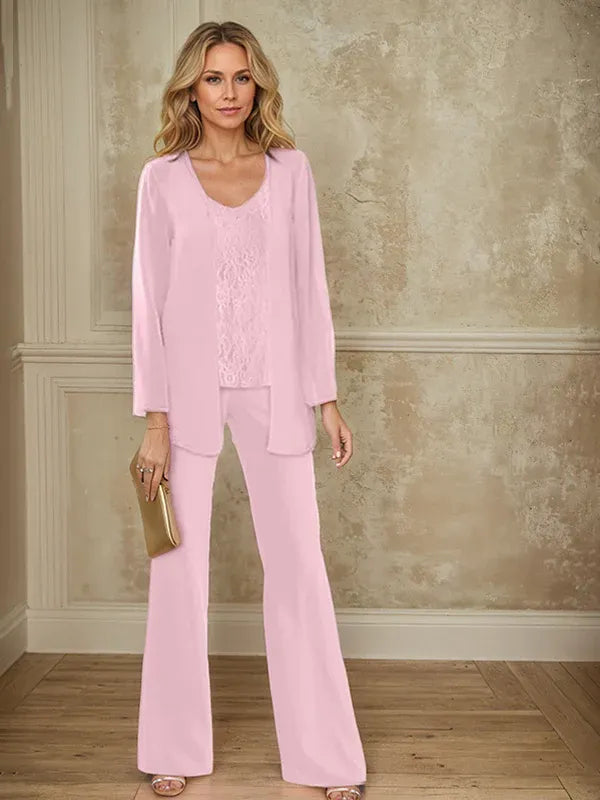 Chiffon Mother of the Bride Pantsuits with Jacket
