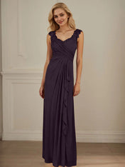 Champagne A-Line Sweetheart Neckline Pleated Mesh Dress