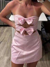 Popular Pink Bow Homecoming Dresses To Impress