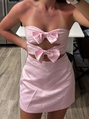 Popular Pink Bow Homecoming Dresses To Impress