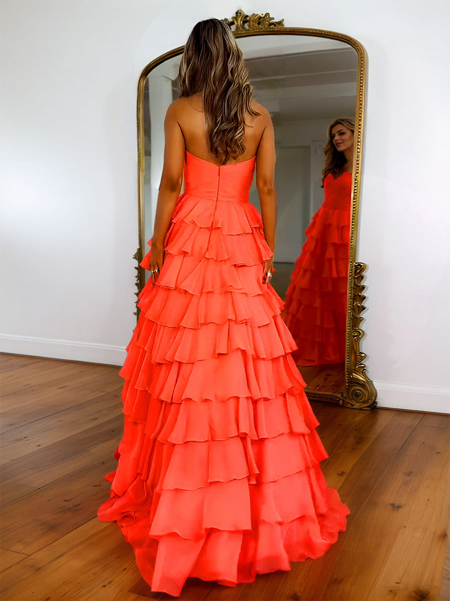 PrincessOrangeStraplessSweetheartTieredLongPromDress_1.jpg