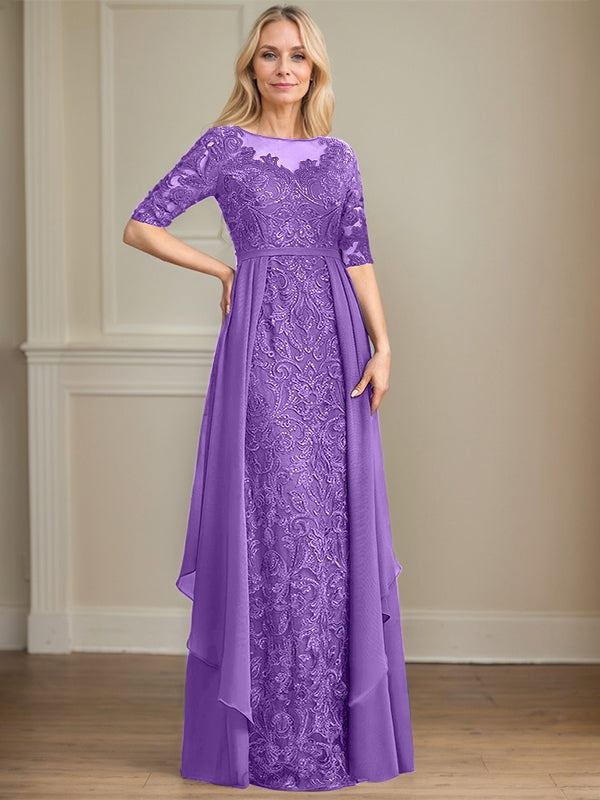 Chiffon Lace Maxi Dress