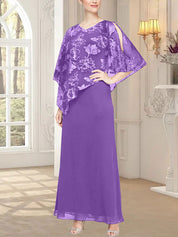 Robe longue en maille pailletée avec corsage asymétrique fantaisie superposé 