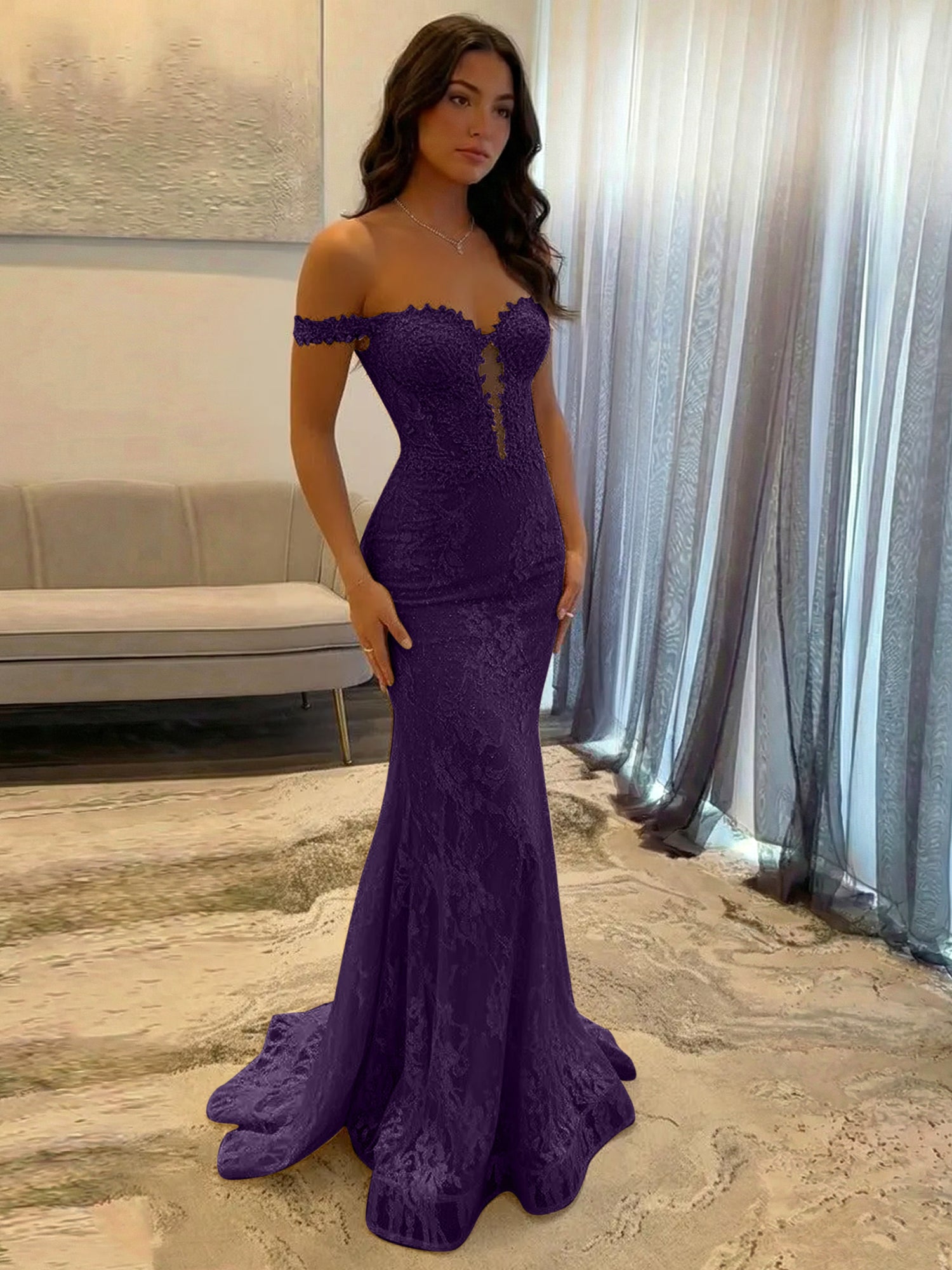 Sparkly Off the Shoulder Mermaid Corset Long Prom Dress