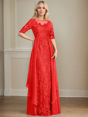 Chiffon Lace Maxi Dress