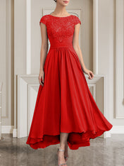A-line Scoop Floor-Length Lace Chiffon Mother of the Bride Dress With Sequins