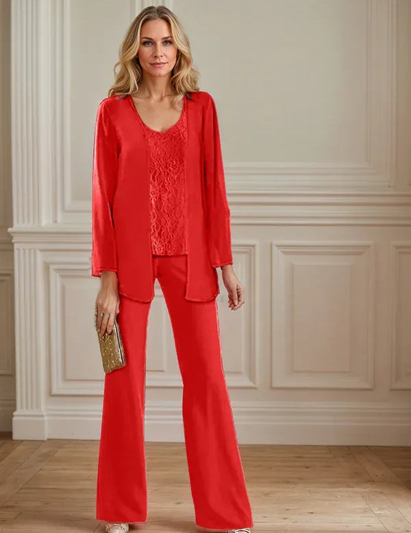 Chiffon Mother of the Bride Pantsuits with Jacket
