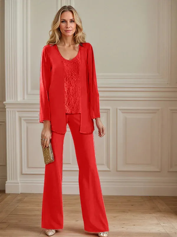 Chiffon Mother of the Bride Pantsuits with Jacket