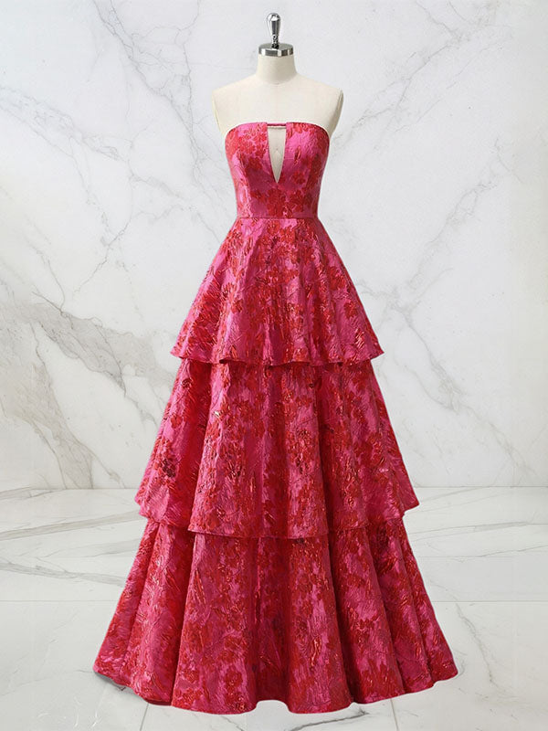 RedPlungingStraplessTieredBrocadePromDress_2.jpg