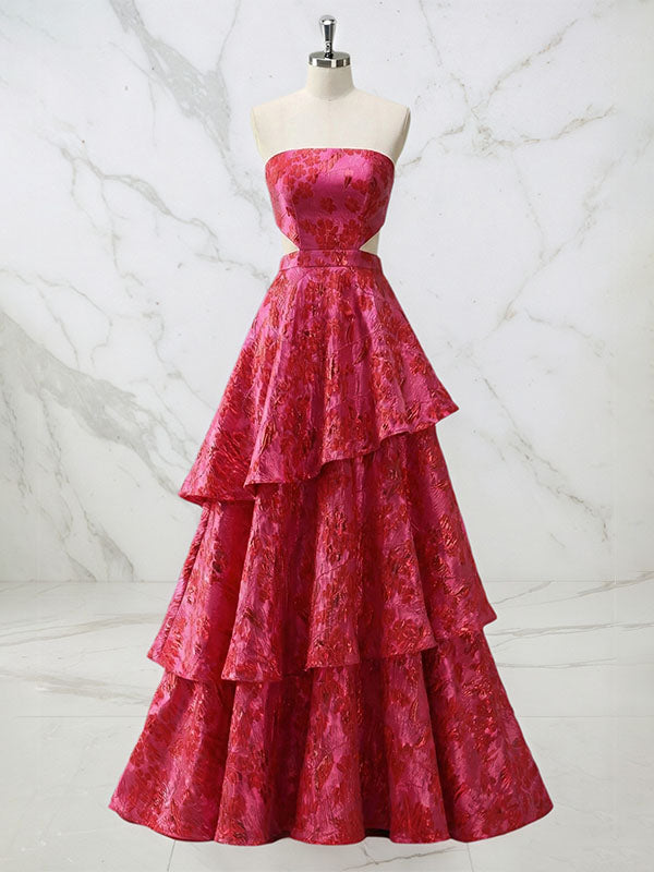 RedTieredBrocadePromDresswithModernWaistCut-Outs_2.jpg