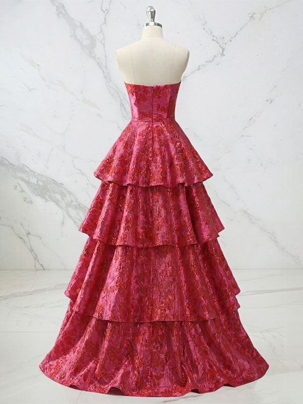 RedTieredBrocadePromDresswithShimmeringFloralTexture_3.jpg