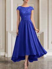 A-line Scoop Floor-Length Lace Chiffon Mother of the Bride Dress With Sequins