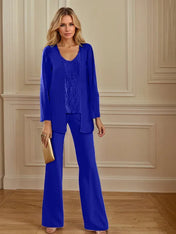 Chiffon Mother of the Bride Pantsuits with Jacket
