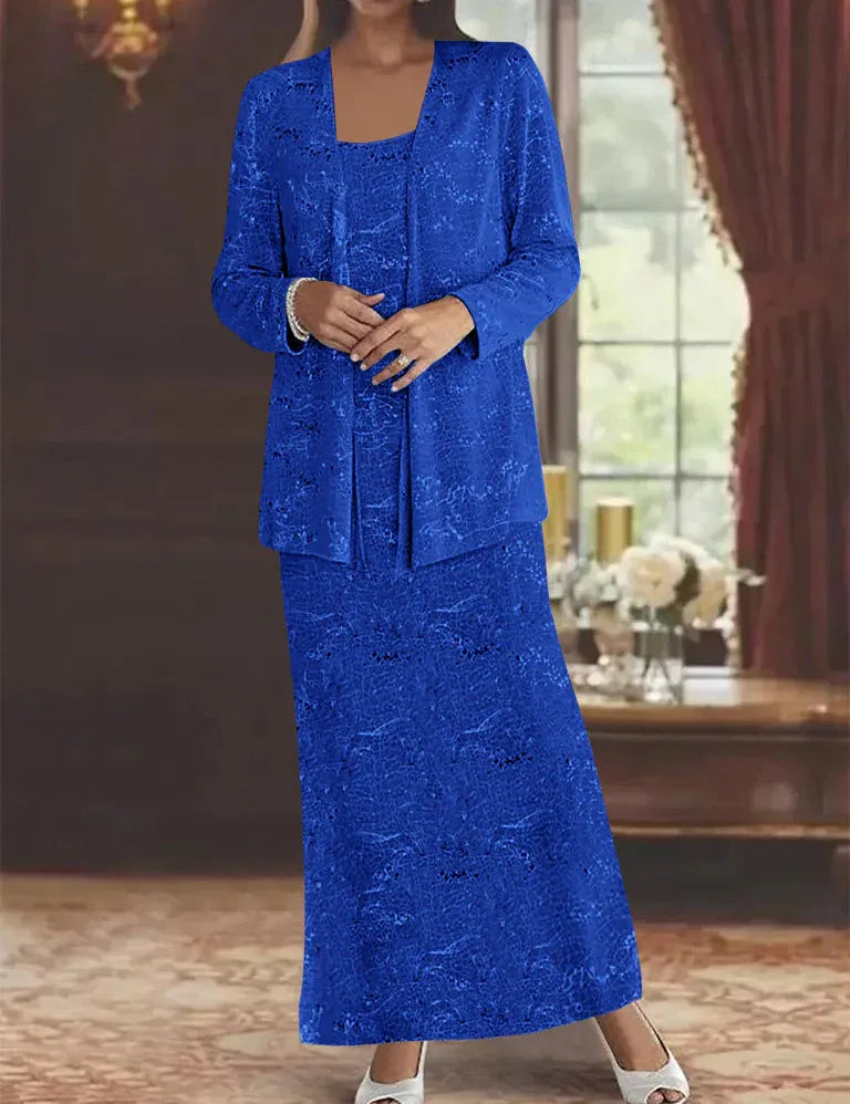 Chiffon Mother of the Bride Dresses with Sequins & Jacket