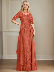 Chiffon Lace Maxi Dress