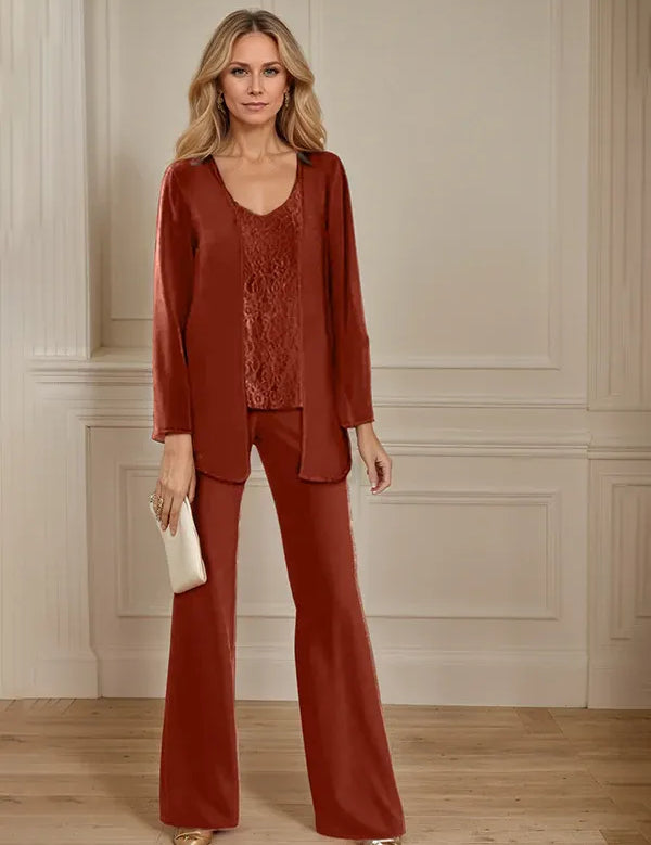 Chiffon Mother of the Bride Pantsuits with Jacket