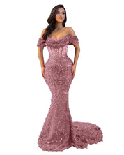 Trumpet/Mermaid Off The Shoulder Sequin Long Prom Dress