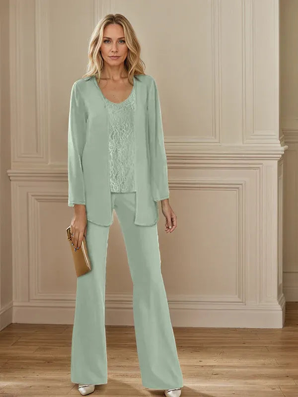 Chiffon Mother of the Bride Pantsuits with Jacket