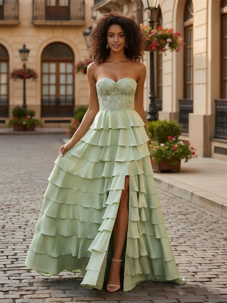 SageGreenStraplessTieredRufflePromDresswithFloralLaceBodice_2.jpg