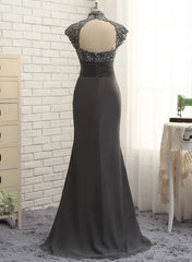 Sheath/Column High Neck Floor-Length Mother of the Bride Dresses