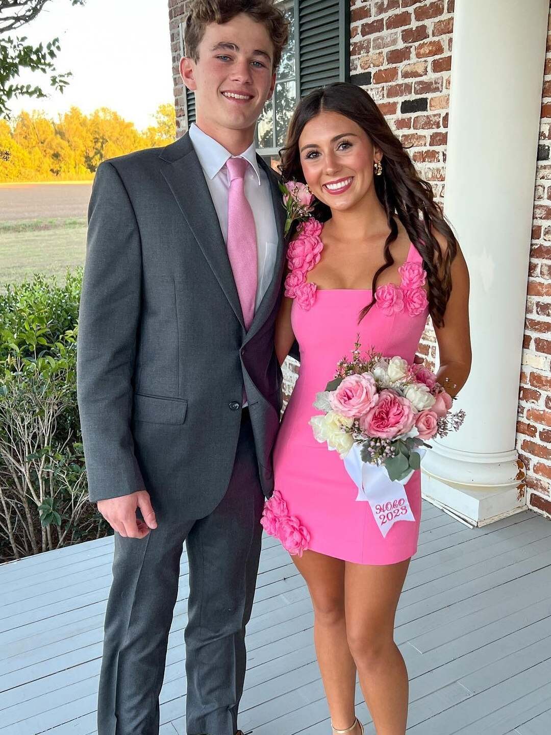 Sheath Square Neck Short Homecoming Dress with 3D Flowers