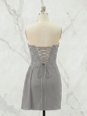 Strapless Sweetheart Draped Mini Homecoming Dress