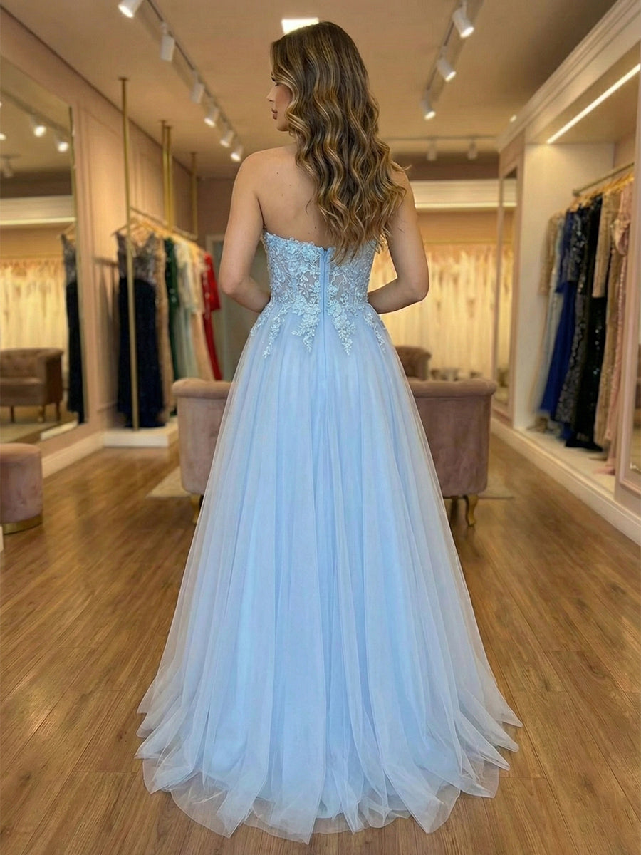 SkyBlueFloralLaceAppliqueStraplessTullePromDress_2.jpg